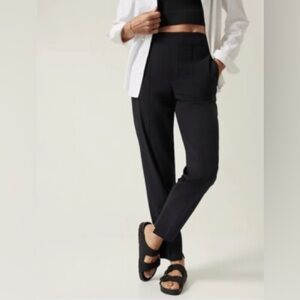 ATHLETA Tall 2T Black Brooklyn Heights HR Pants Slit Cuff
